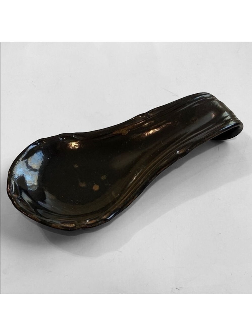 Brown Ceramic Serveware Spoon Rest